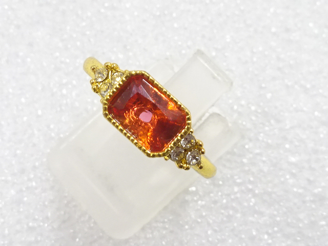 JAPANESE KIMONO / ANTIQUE COLORED STONE RING (SIZE 13.5)